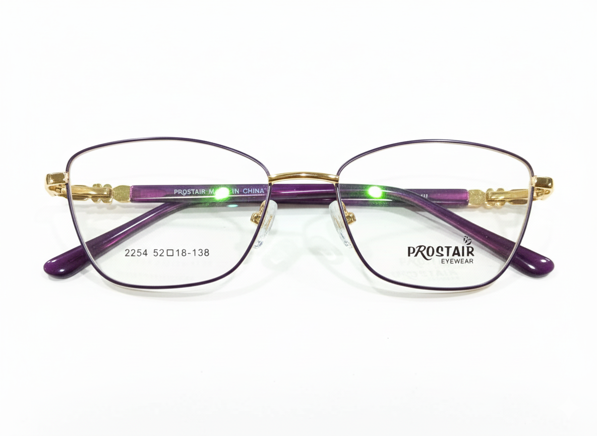 Eyezaar Premium Violet & Gold Glasses for Women | Model: EYEZAAR-0006