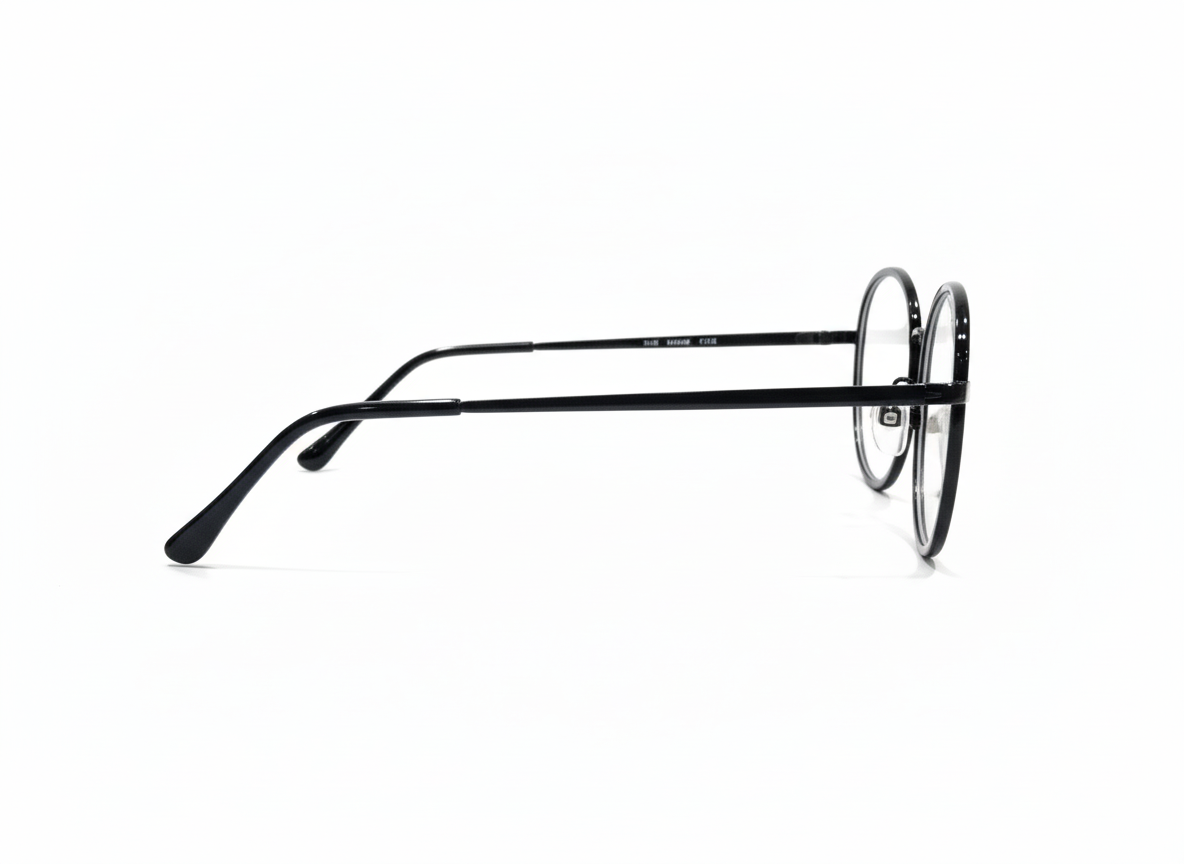 Eyezaar Classic Black Round Glasses for Men & Women | Model: EYEZAAR-0011