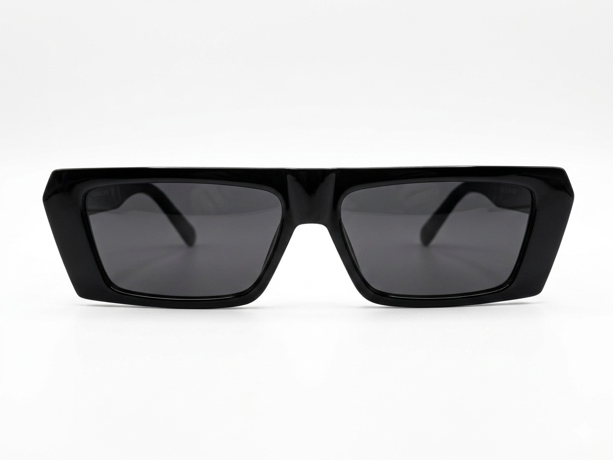 Eyezaar Rectangular Black Sunglasses for Men & Women | Model: EYEZAAR-0018