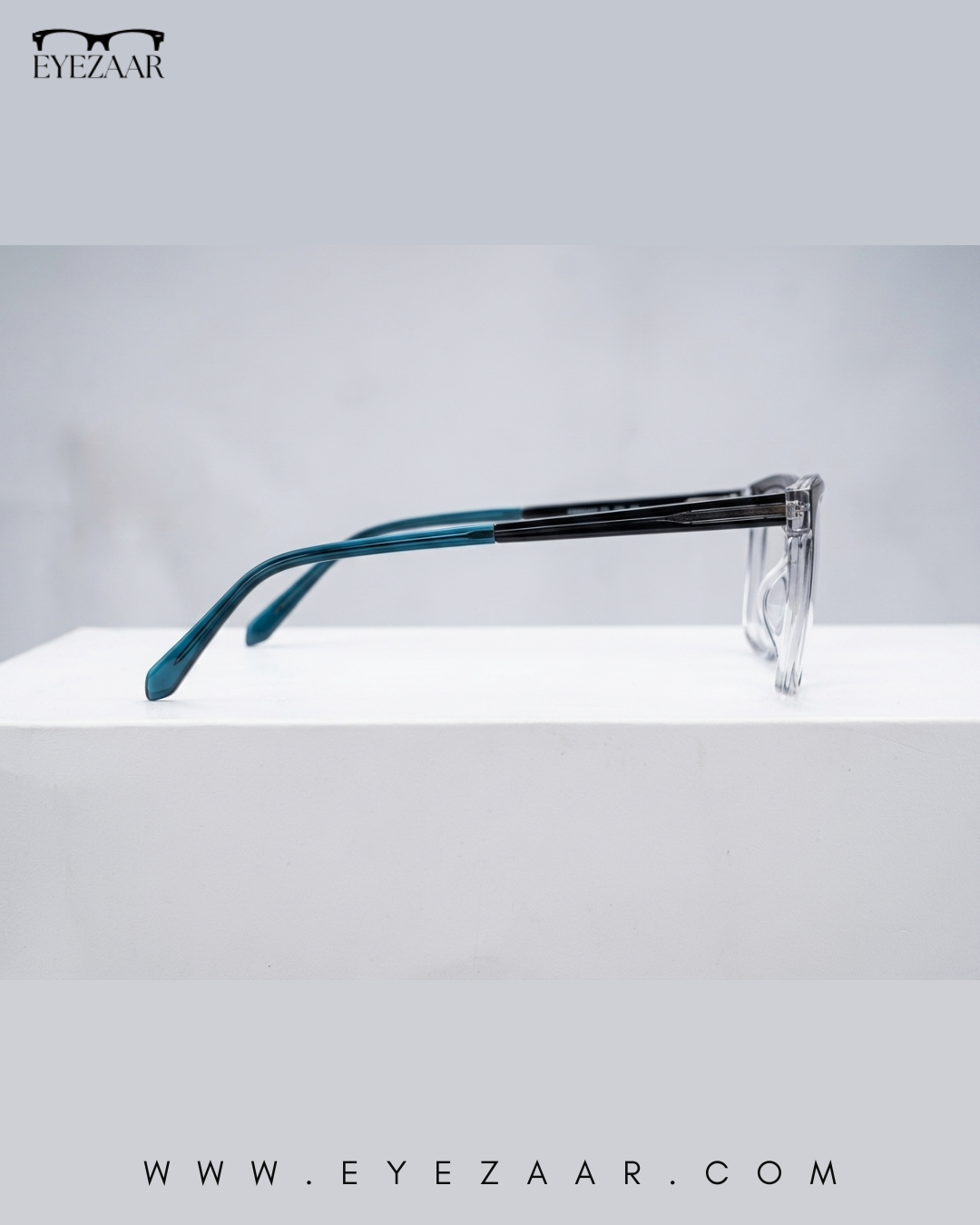 Eyezaar Transparent Blue Gradient Glasses for Men & Women | Model: EYEZAAR-0023