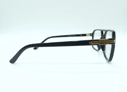 Eyezaar Classic Black Rectangular Glasses for Men & Women | Model: EYEZAAR-0015